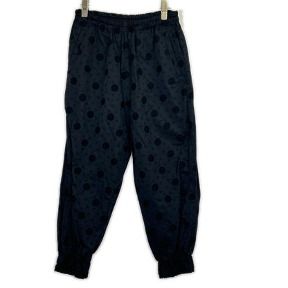 tricotCOMMEdesGARCONS トリココムデギャルソン TD-P004 ブラック ドット/クローバー テーパードギャザパンツ ボトムス