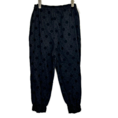 tricotCOMMEdesGARCONS トリココムデギャルソン TD-P004 ブラック ドット/クローバー テーパードギャザパンツ ボトムス