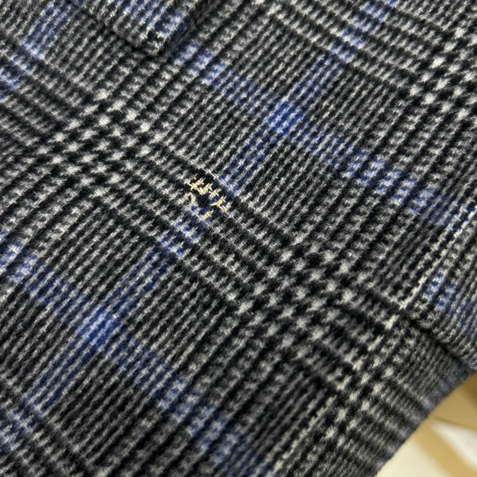 DRAWER Drawer 6525-234-0714 灰色 格纹 羊绒混纺羊毛连帽系带大衣 大衣