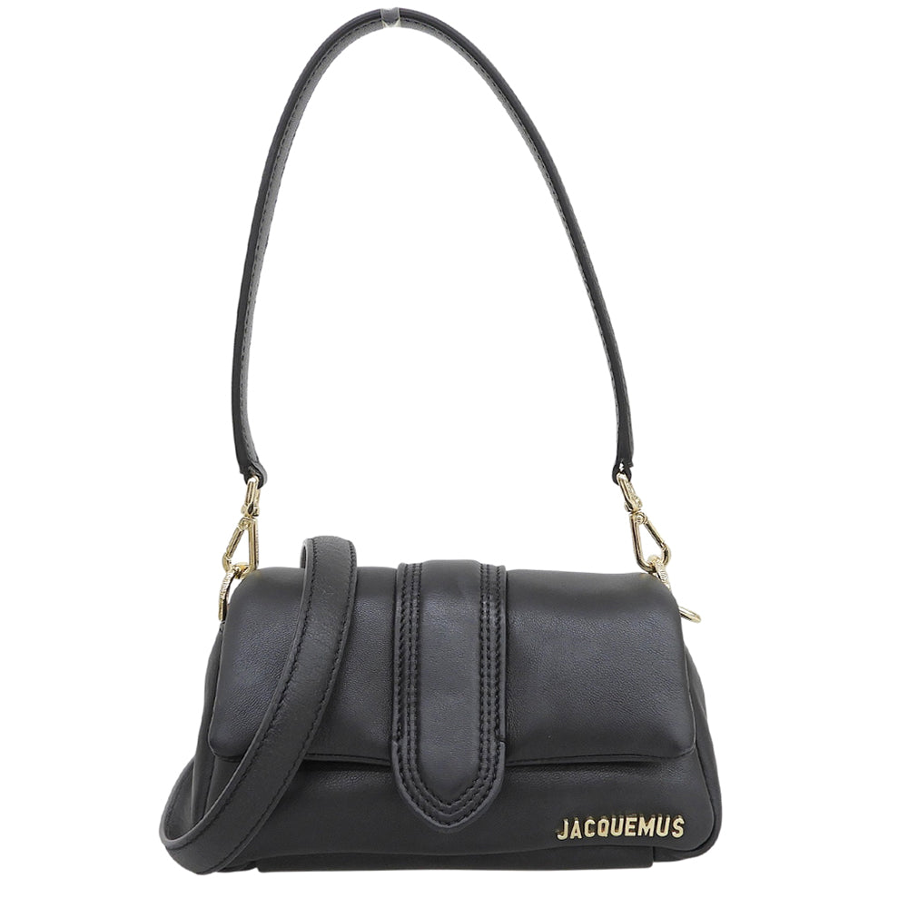 JACQUEMUS ジャックムス ラムスキン×コットン Le Petit bambimou 2WAY ショルダーバッグ ハンドバッグ レディース ブラック 23H233BA335 ハンドバッグ