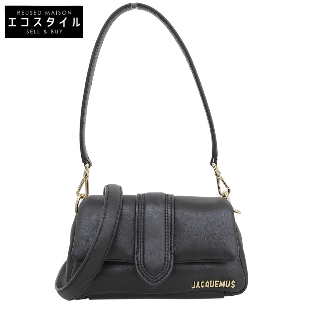 JACQUEMUS ジャックムス ラムスキン×コットン Le Petit bambimou 2WAY ショルダーバッグ ハンドバッグ レディース ブラック 23H233BA335 ハンドバッグ