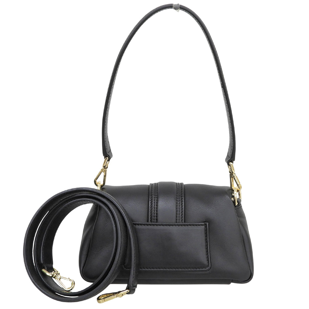 JACQUEMUS ジャックムス ラムスキン×コットン Le Petit bambimou 2WAY ショルダーバッグ ハンドバッグ レディース ブラック 23H233BA335 ハンドバッグ