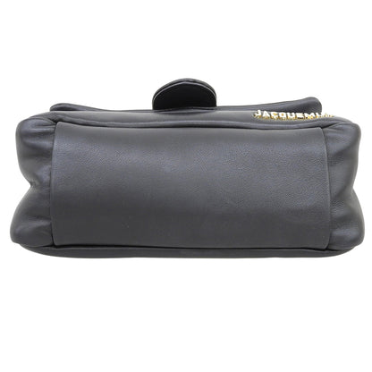 JACQUEMUS ジャックムス ラムスキン×コットン Le Petit bambimou 2WAY ショルダーバッグ ハンドバッグ レディース ブラック 23H233BA335 ハンドバッグ