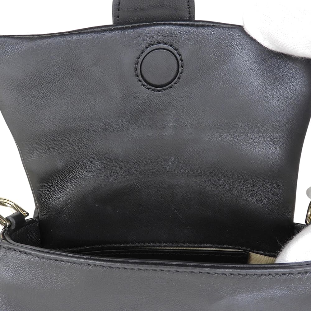 JACQUEMUS ジャックムス ラムスキン×コットン Le Petit bambimou 2WAY ショルダーバッグ ハンドバッグ レディース ブラック 23H233BA335 ハンドバッグ
