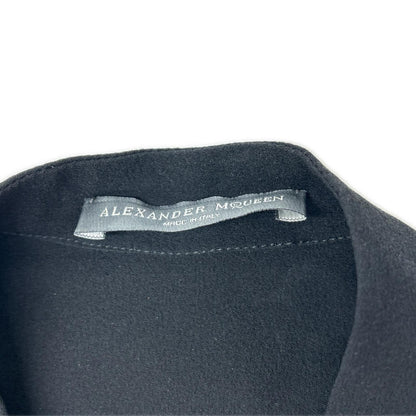 ALEXANDER McQUEEN アレキサンダーマックイーン 506529 ブラック シルク100 シャツブラウス トップス
