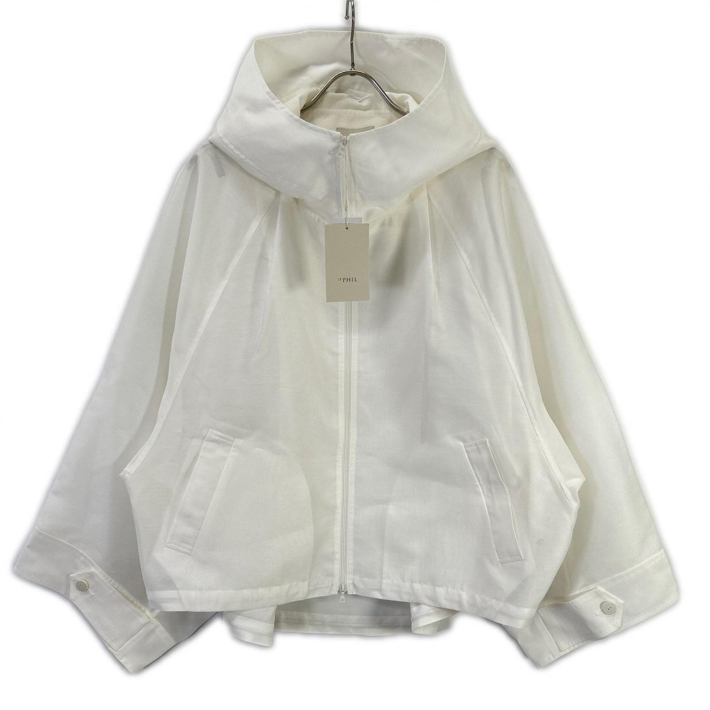 LE PHIL 534-5150301 25SS White FLUFFY Jacket Zip-Up Hooded Jacket