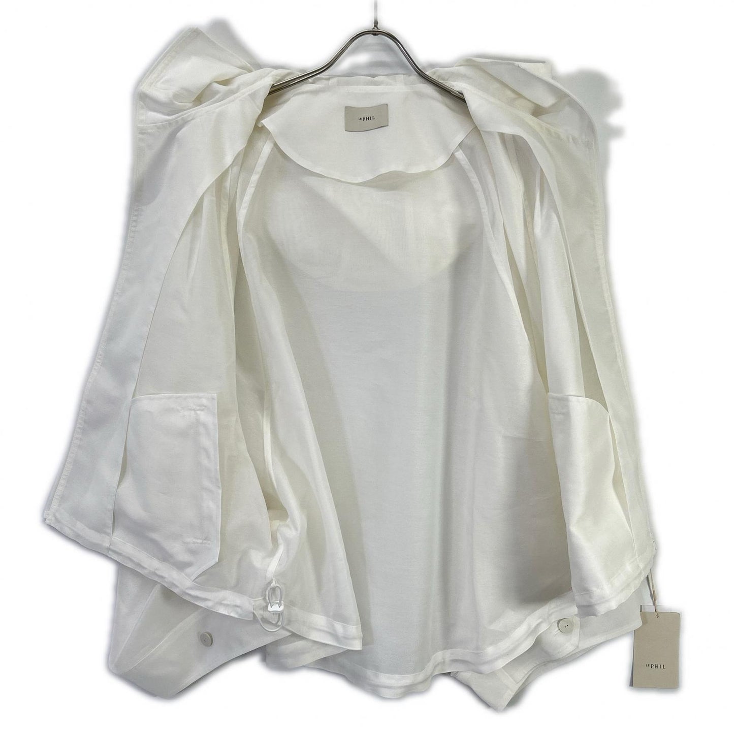 LE PHIL 534-5150301 25SS White FLUFFY Jacket Zip-Up Hooded Jacket