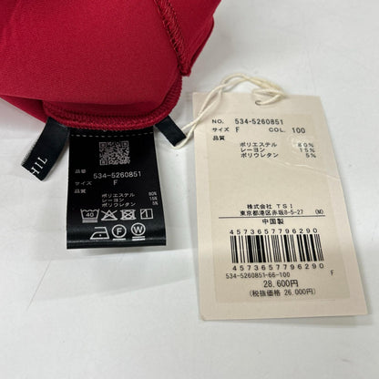 534-5260851 25SS 红色 轻薄弹力短款套头衫 上衣 F 女士
