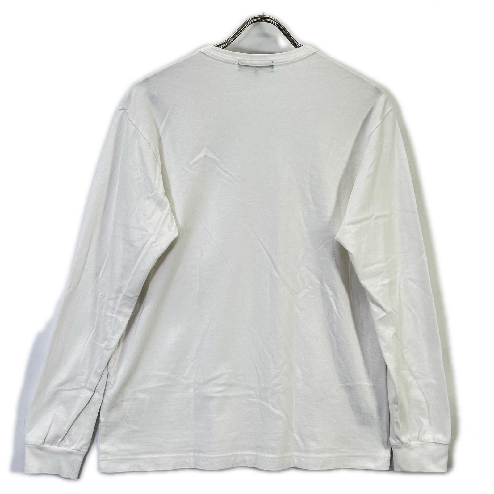 COMMEdesGARCONS HOMME コムデギャルソンオム HI-T010 22SS ホワイト ロゴプリントワンポケットLSカットソー トップス