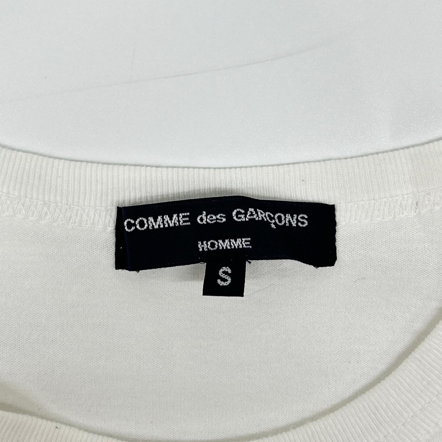 COMMEdesGARCONS HOMME コムデギャルソンオム HI-T010 22SS ホワイト ロゴプリントワンポケットLSカットソー トップス