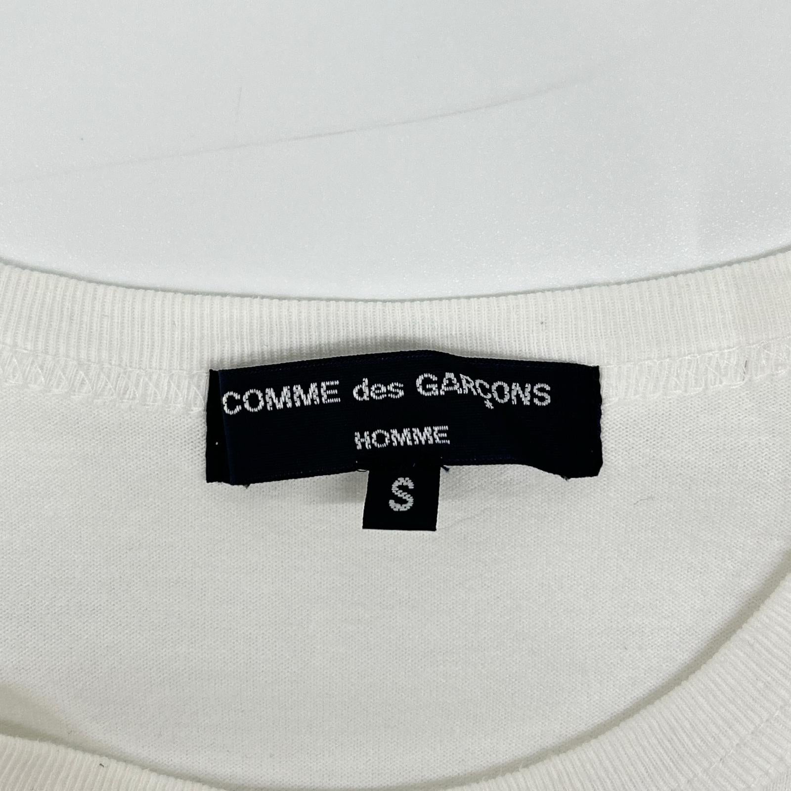 COMMEdesGARCONS HOMME コムデギャルソンオム HI-T010 22SS ホワイト ロゴプリントワンポケットLSカットソー トップス