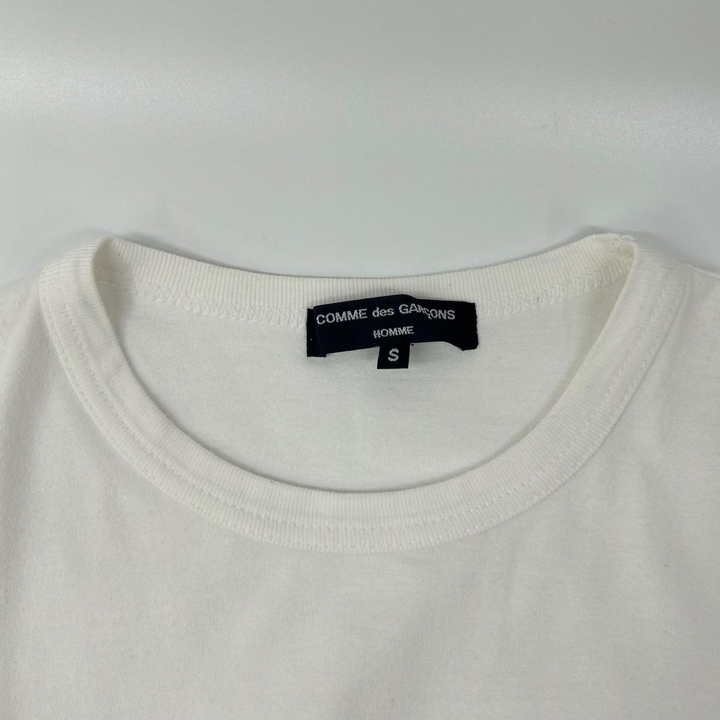 COMMEdesGARCONS HOMME コムデギャルソンオム HI-T010 22SS ホワイト ロゴプリントワンポケットLSカットソー トップス