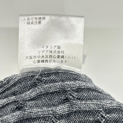 Cruciani 克鲁恰尼 20FW-U34 灰色 成衣染色 羊毛粗针麻花开衫 上衣