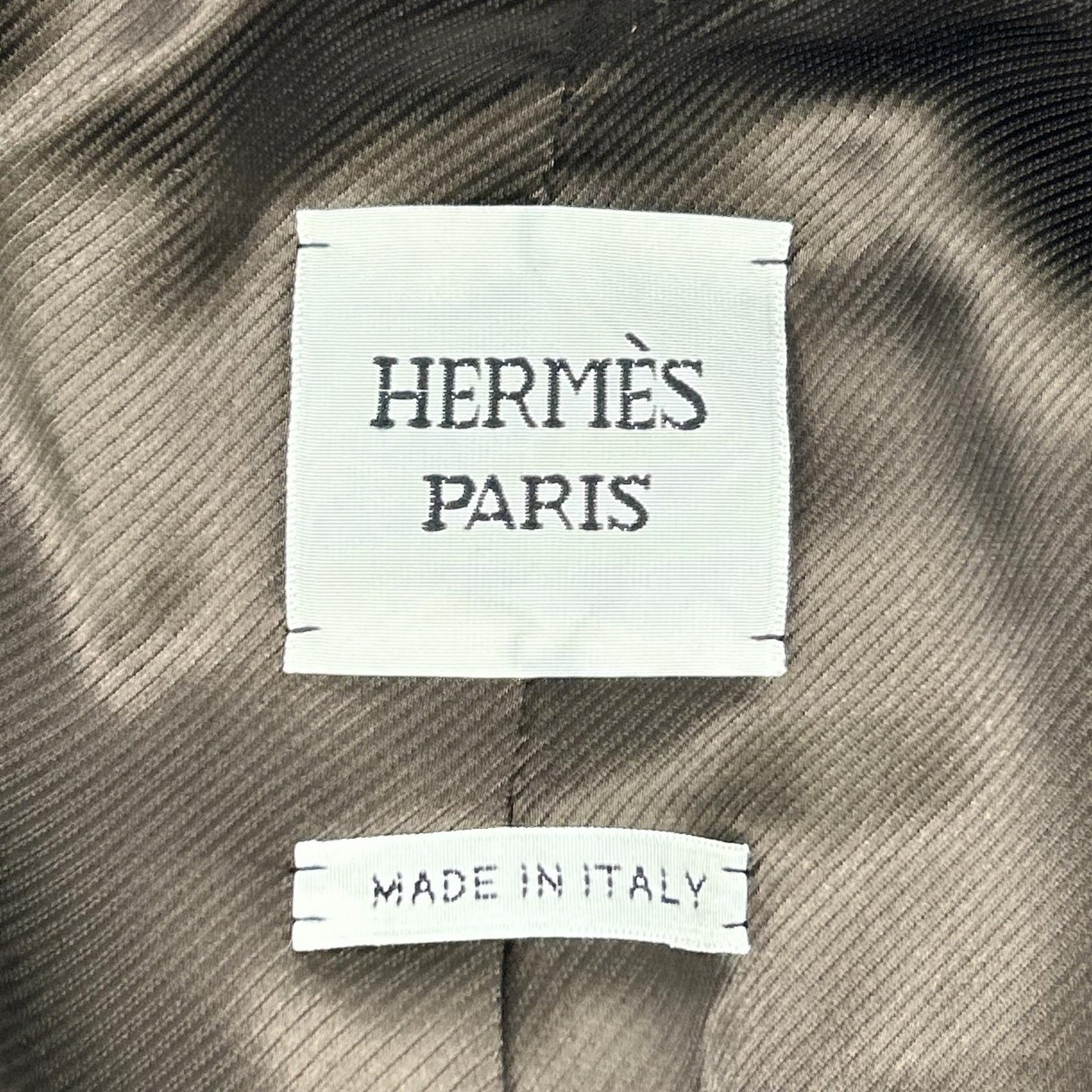 HERMES New Like Domestic Regular H4H0245DK Wool x Lambskin Silk Lining Sellier Button Inner Belt Leather Combination Jacket Blazer Jacket