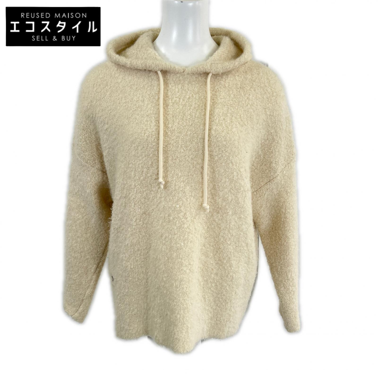 Domestic regular 244S87AM143 Cashmere x Alpaca x Silk x Wool CD Star embroidery Back logo Knit Hoodie Pullover Tops XS Ladies