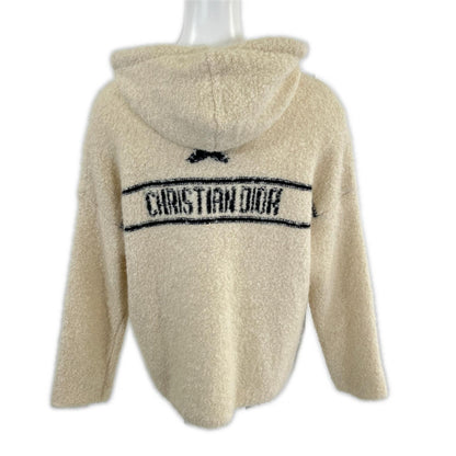 Christian Dior クリスチャンディオール Domestic Authentic 244S87AM143 Cashmere×Alpaca×Silk×Wool CD Star Embroidery Back Logo Knit Hoodie Pullover Tops