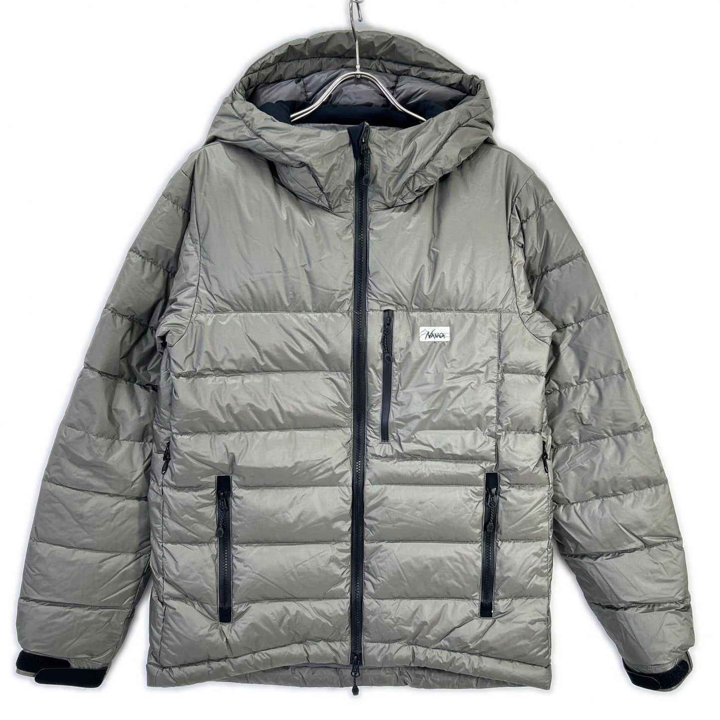 NANGA x MOONLOID White Label Light Grey Nylon EXCLUSIVE EDITION Down Parka Jacket