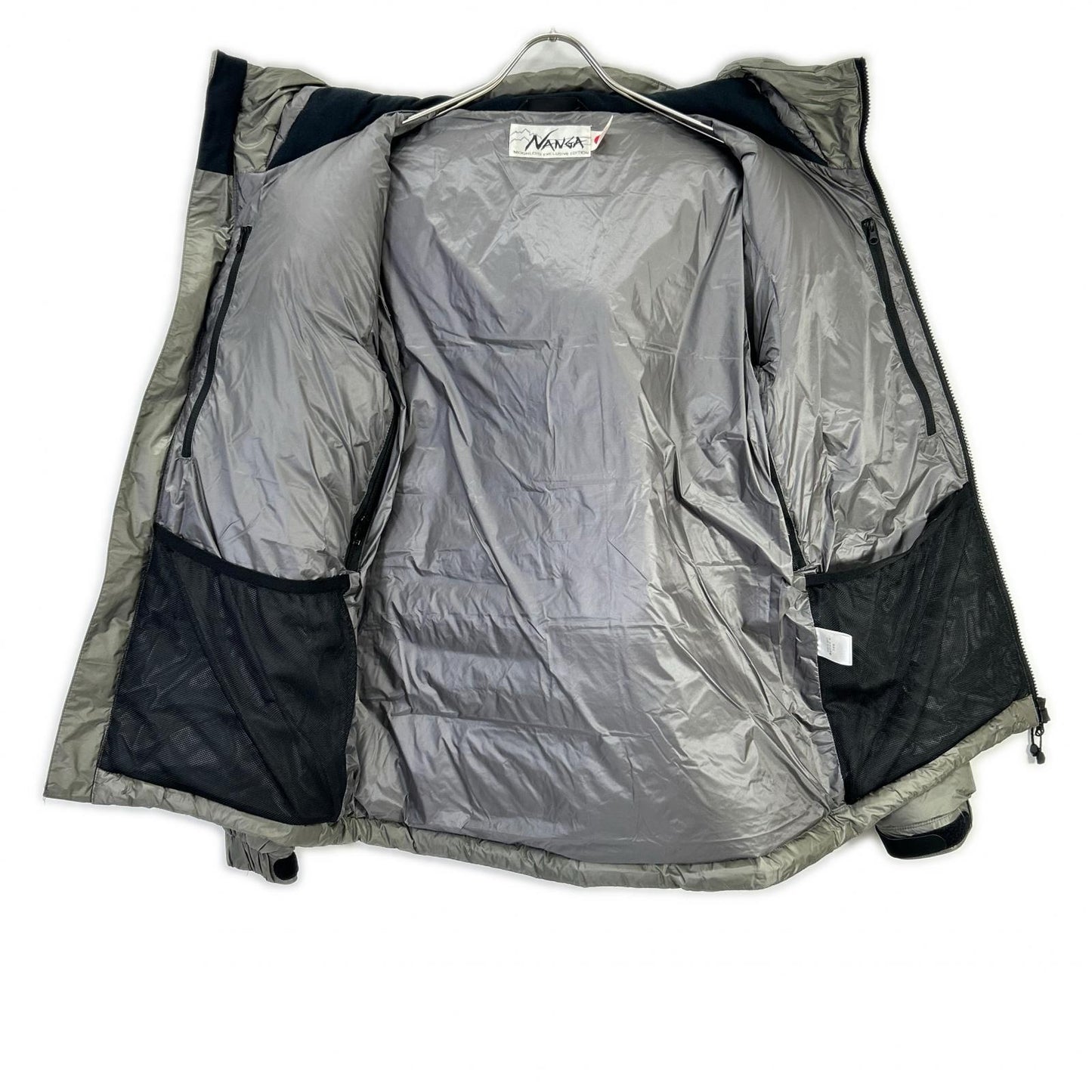 NANGA x MOONLOID White Label Light Grey Nylon EXCLUSIVE EDITION Down Parka Jacket