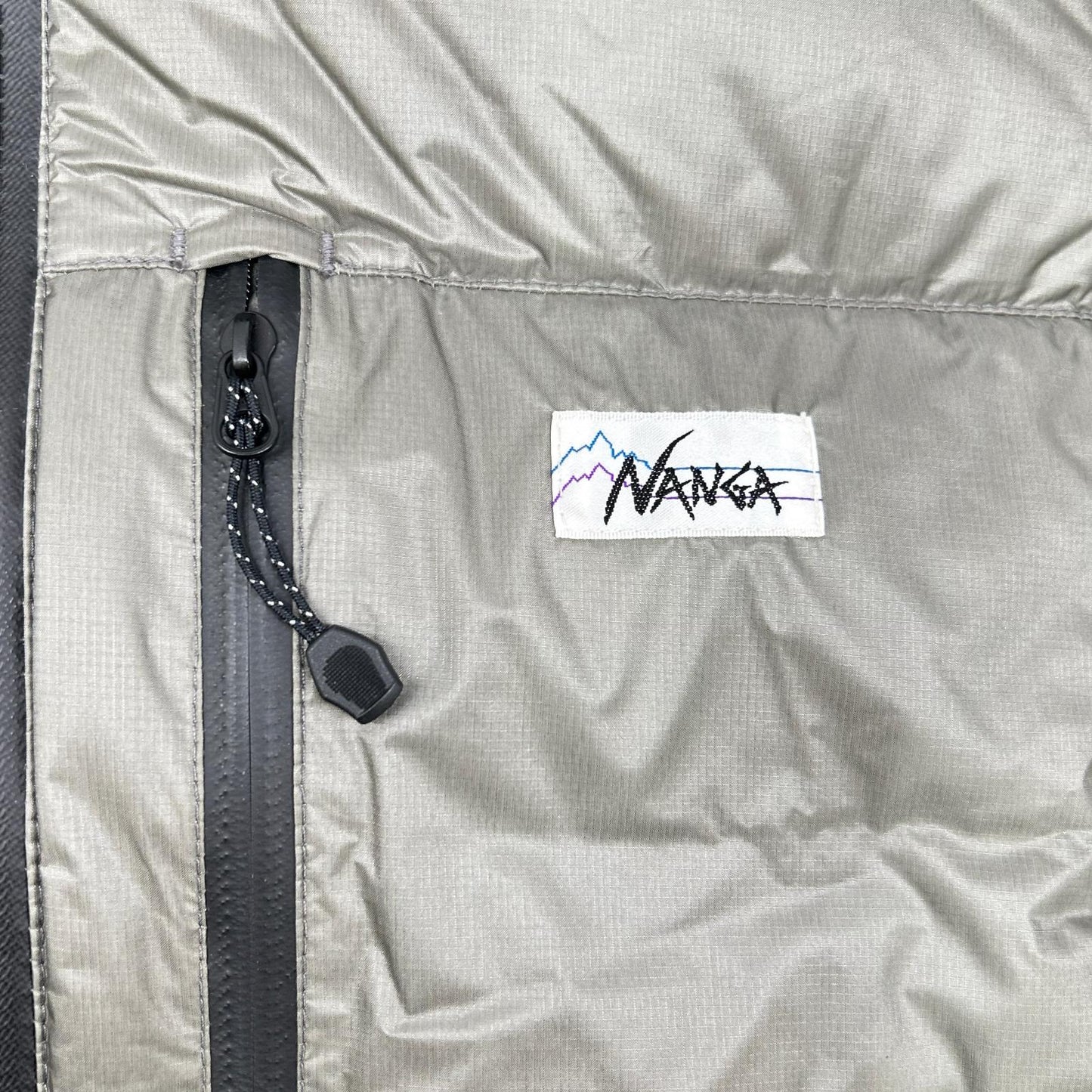 NANGA x MOONLOID White Label Light Grey Nylon EXCLUSIVE EDITION Down Parka Jacket