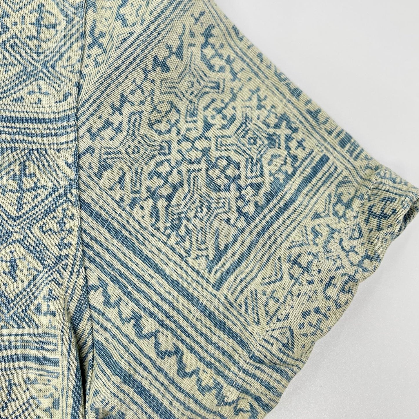 RRL ダブルアールエル MNRRKNI1N820022 インディゴ×クリーム コットン Bandana Print Jersey Camp Shirt/バンダナプリント ジャージーキャンプシャツ トップス