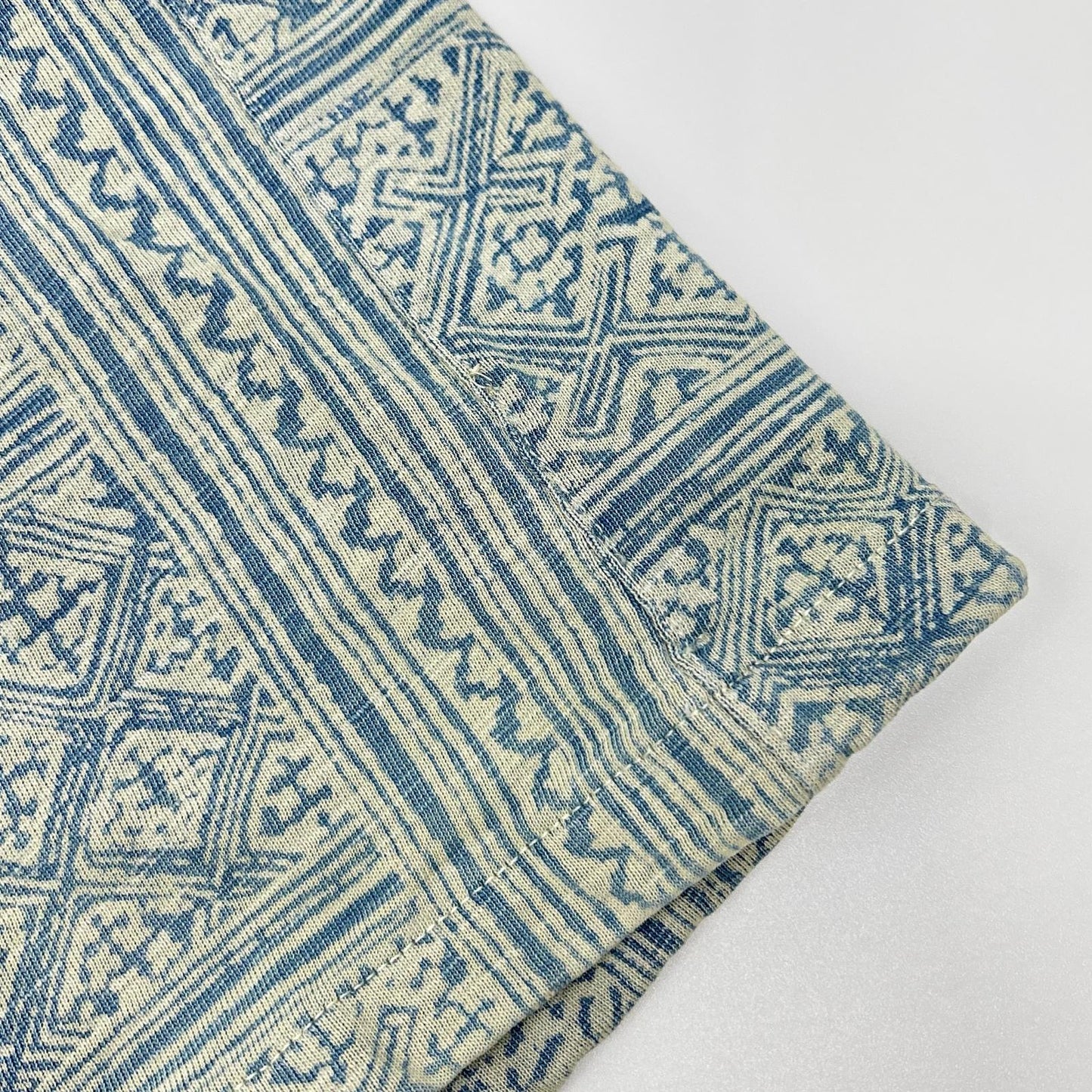 RRL ダブルアールエル MNRRKNI1N820022 インディゴ×クリーム コットン Bandana Print Jersey Camp Shirt/バンダナプリント ジャージーキャンプシャツ トップス