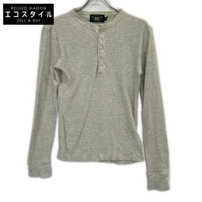 RRL ダブルアールエル 782775240001 ベージュ コットン ヘンリーネック ロングスリーブサーマルカットソー トップス