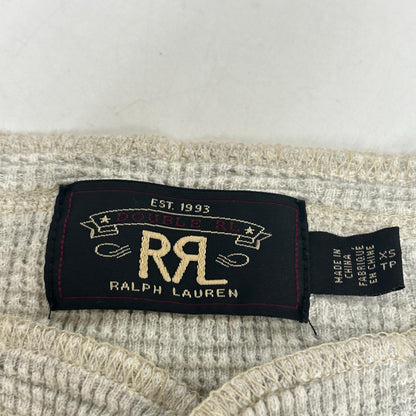 RRL ダブルアールエル 782775240001 ベージュ コットン ヘンリーネック ロングスリーブサーマルカットソー トップス