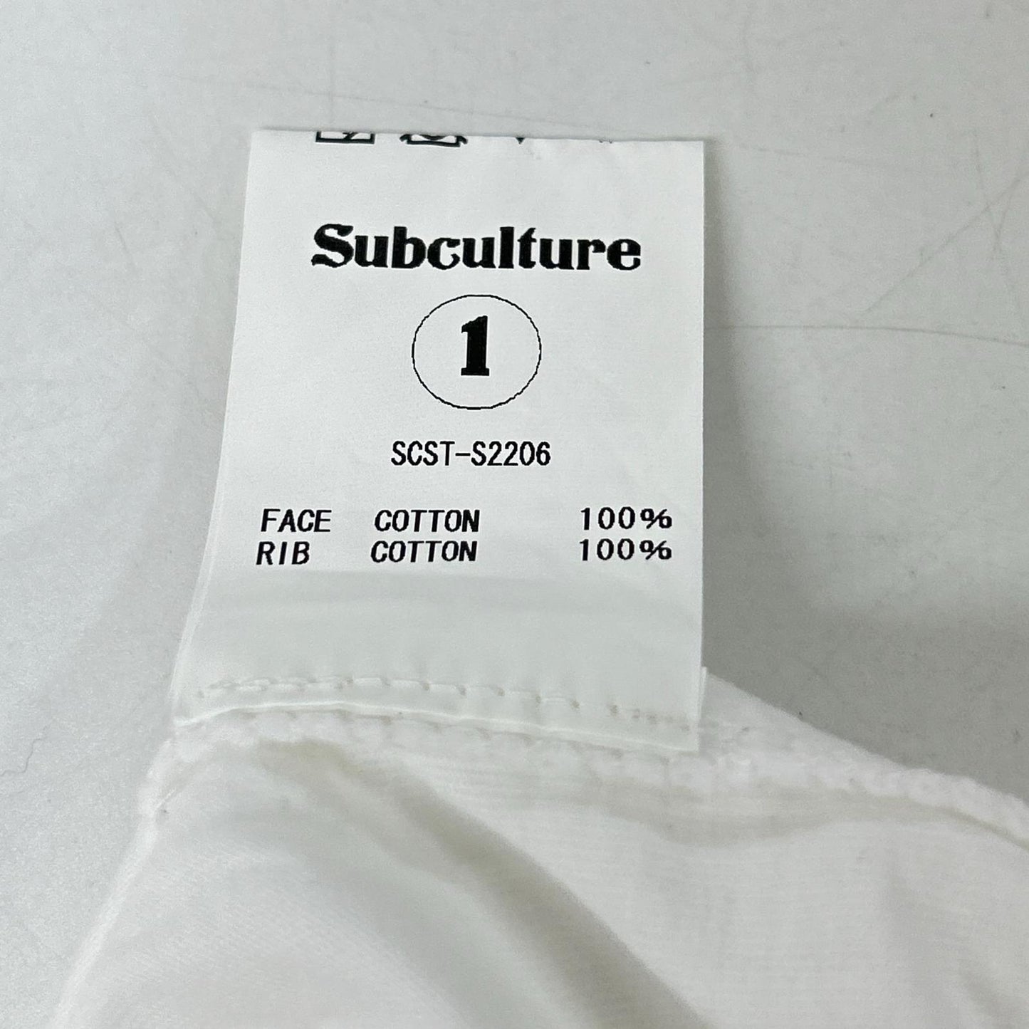 SC Subculture エスシー サブカルチャー SCST-S2206 ホワイト コットン EMBLEM EAGLE T-SHIRT トップス