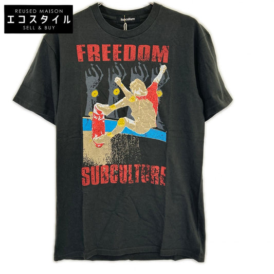 SCST-S2108 ﾌﾞﾗｯｸ ｺｯﾄﾝ 製品洗い FREEDOM T-SHIRTS TYPE-V BODY トップス 1 メンズ