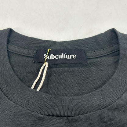 SC Subculture エスシー サブカルチャー SCST-S2108 ブラック コットン 製品洗い FREEDOM T-SHIRTS TYPE-V BODY トップス