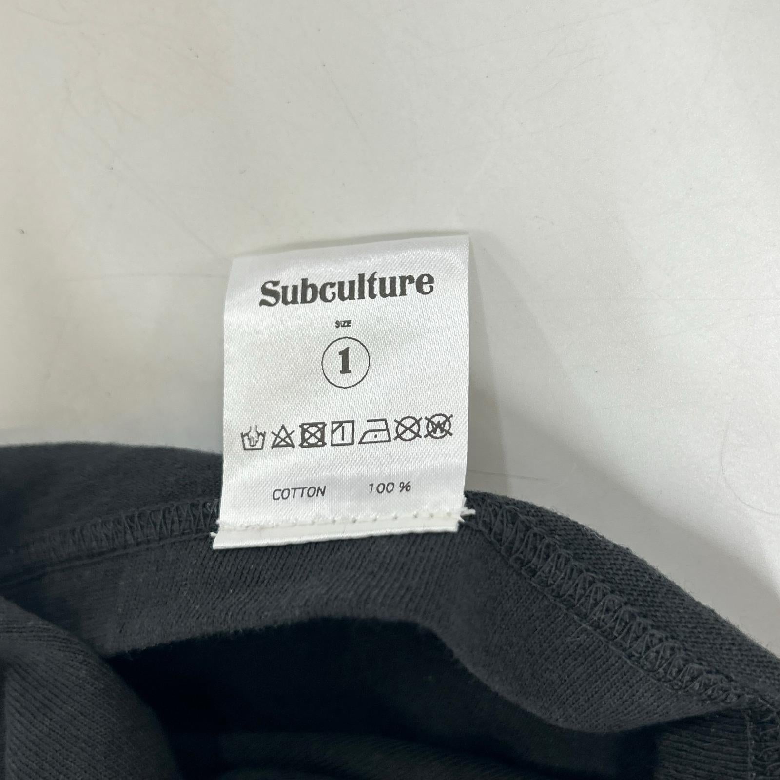 SC Subculture エスシー サブカルチャー SCST-S2108 ブラック コットン 製品洗い FREEDOM T-SHIRTS TYPE-V BODY トップス