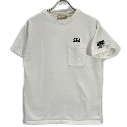 WIND AND SEA ウィンダンシー WDS-O-ESPG-25-Q3-CS-01 ホワイト コットン SEA刺繍 PIGMENT POCKET TEE トップス