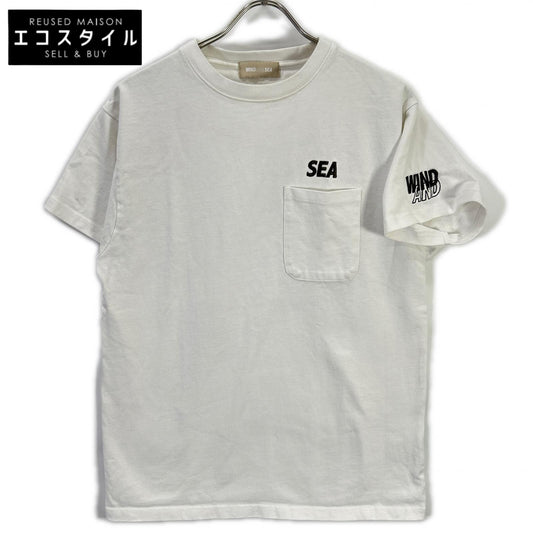 WIND AND SEA ウィンダンシ― WDS-O-ESPG-25-Q3-CS-01 ホワイト コットン SEA刺繍 PIGMENT POCKET TEE トップス