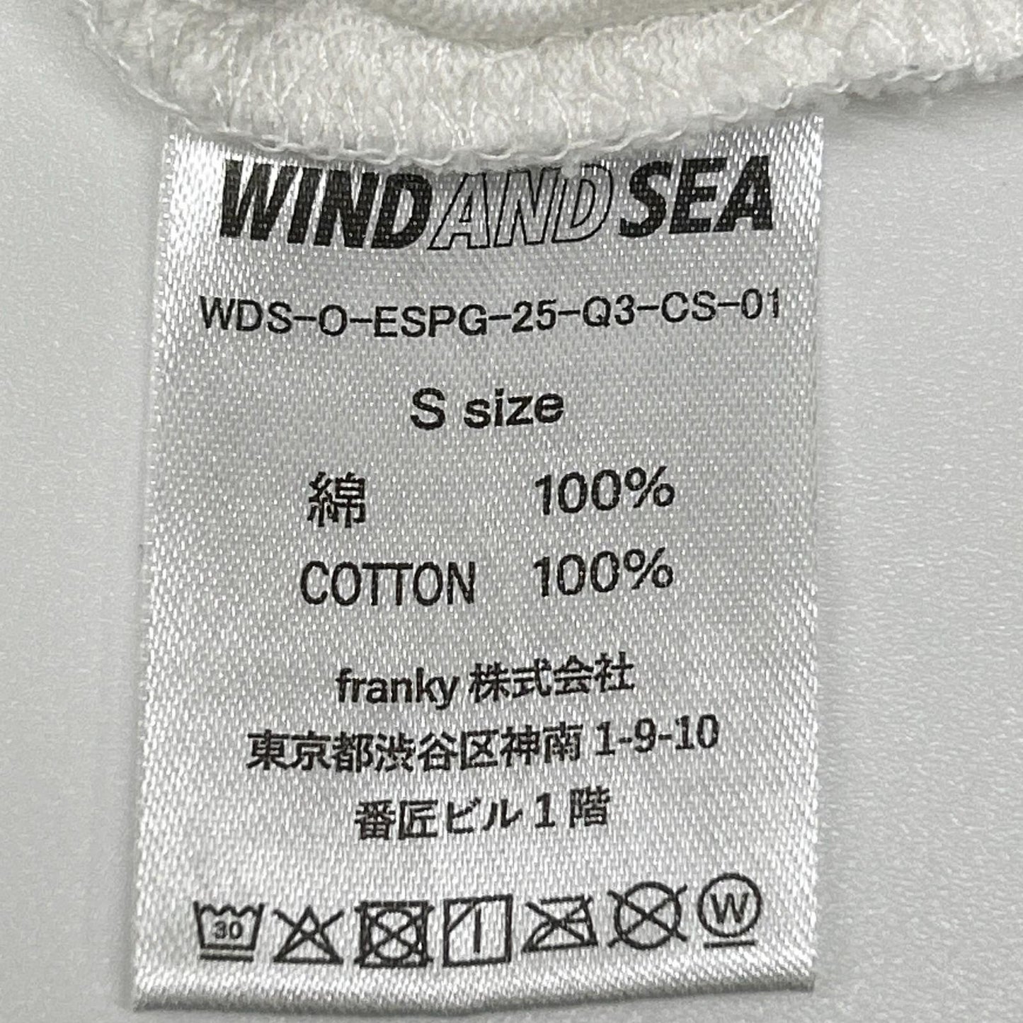 WIND AND SEA ウィンダンシー WDS-O-ESPG-25-Q3-CS-01 ホワイト コットン SEA刺繍 PIGMENT POCKET TEE トップス