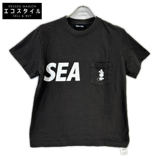 ×Disney WDS-C-DSNY-25-Q4-01 ﾀﾞｰｸｸﾞﾚｰ ﾐｯｷｰｼﾙｴｯﾄ POCKET S/S TEE トップス S メンズ