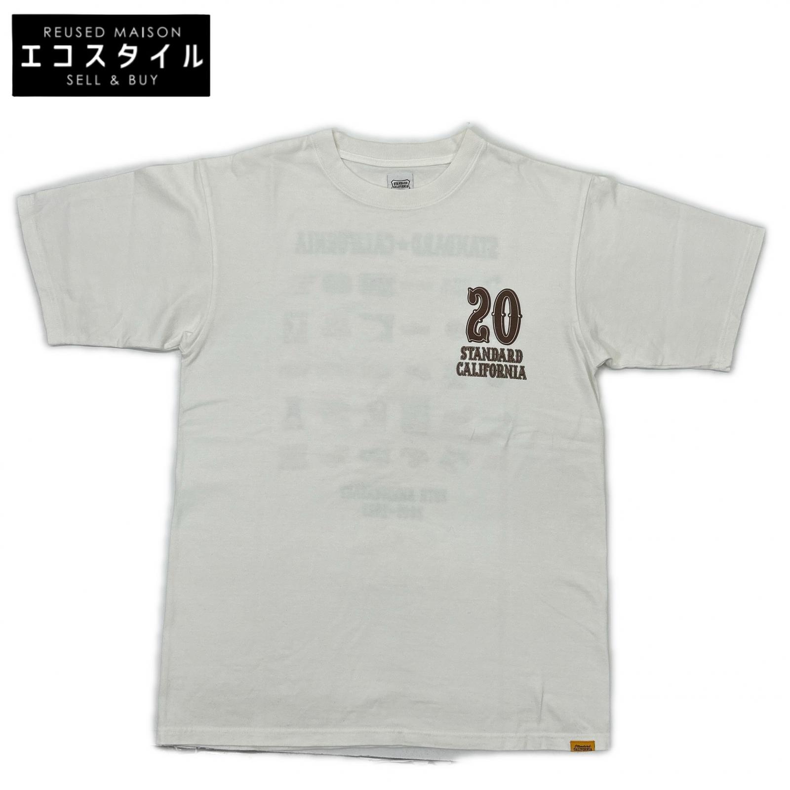 STANDARD CALIFORNIA スタンダードカリフォルニア 20周年記念 ホワイト コットン バックプリント SD 20th Anniversary Logo Tee トップス