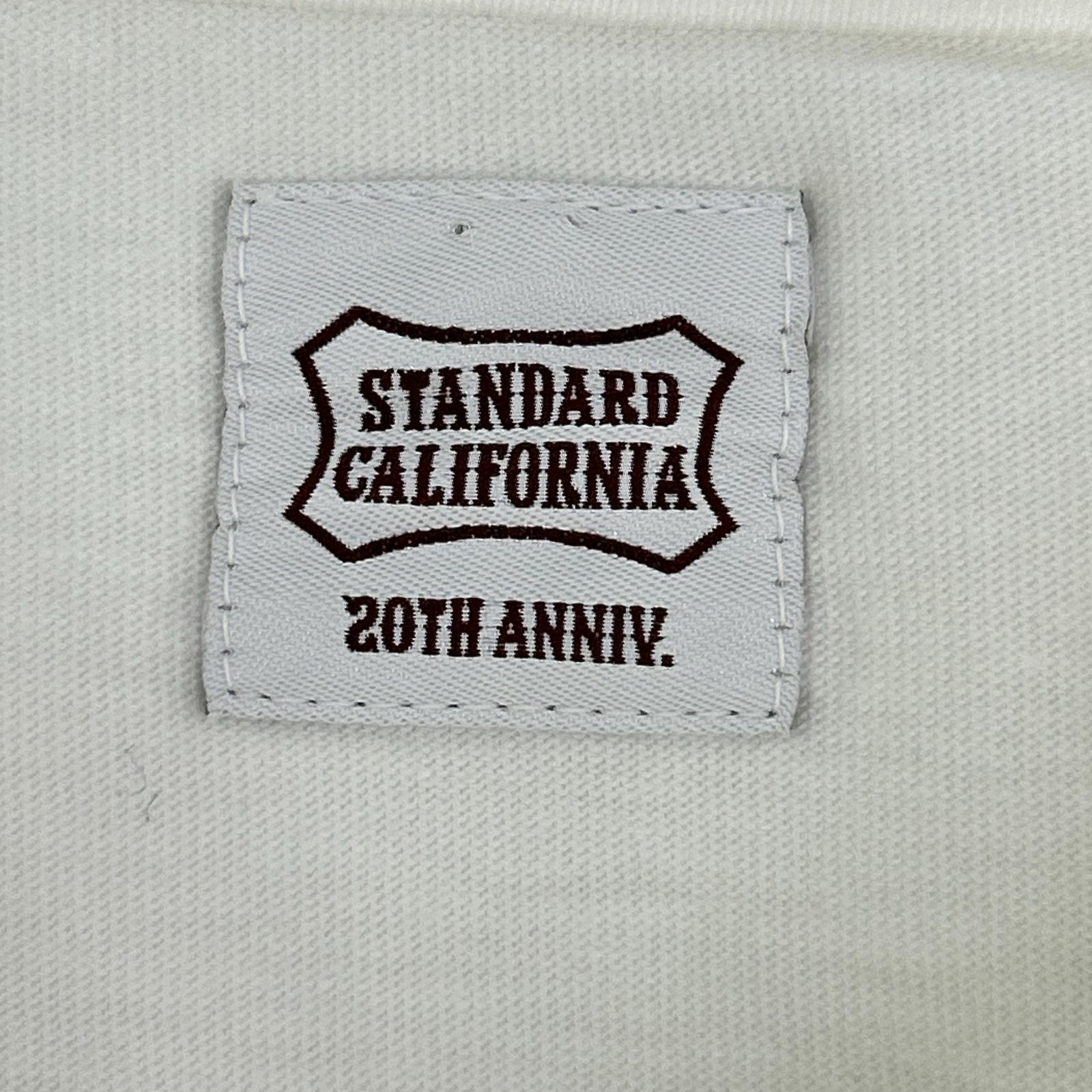 STANDARD CALIFORNIA スタンダードカリフォルニア 20周年記念 ホワイト コットン バックプリント SD 20th Anniversary Logo Tee トップス