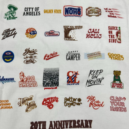 STANDARD CALIFORNIA スタンダードカリフォルニア 20周年記念 ホワイト コットン バックプリント SD 20th Anniversary Logo Tee トップス