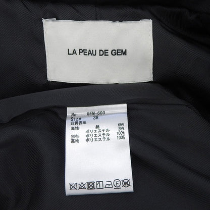 LA PEAU DE GEM ラポドゥジェム コットン ポリエステル パイピング 2wayトレンチコート レディース カーキグリーン 38 コート