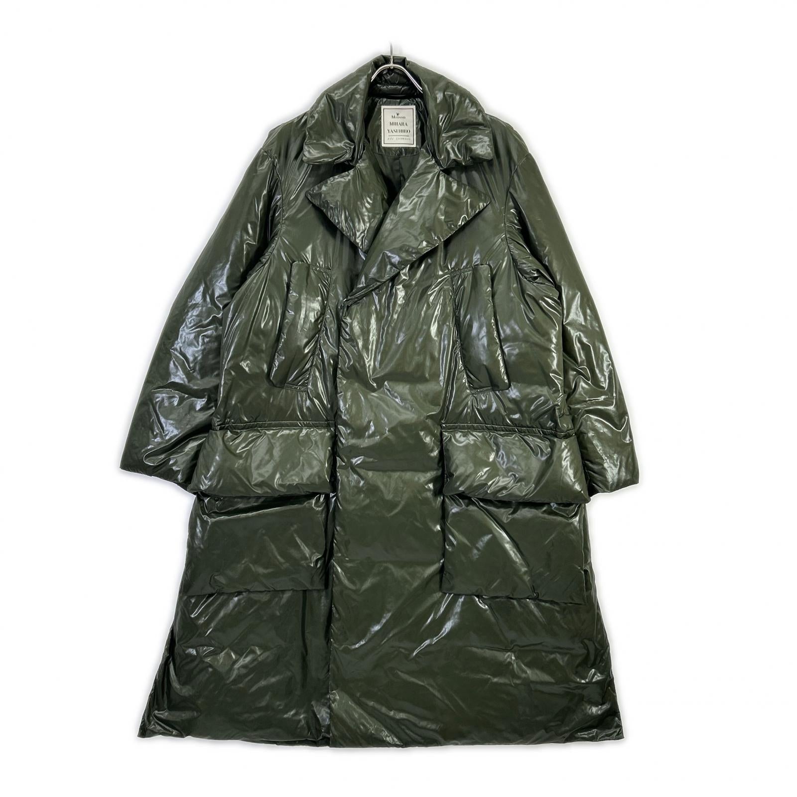 Maison MIHARA YASUHIRO メゾンミハラヤスヒロ 91111316 ダークグリーン ダブルブレスト ダウンコート 44 Maison MIHARA YASUHIRO メゾンミハラヤスヒロ 91111316 ダーク
