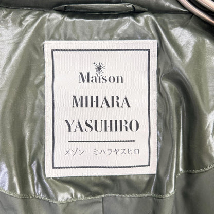 Maison MIHARA YASUHIRO メゾンミハラヤスヒロ 91111316 ダークグリーン ダブルブレスト ダウンコート コート