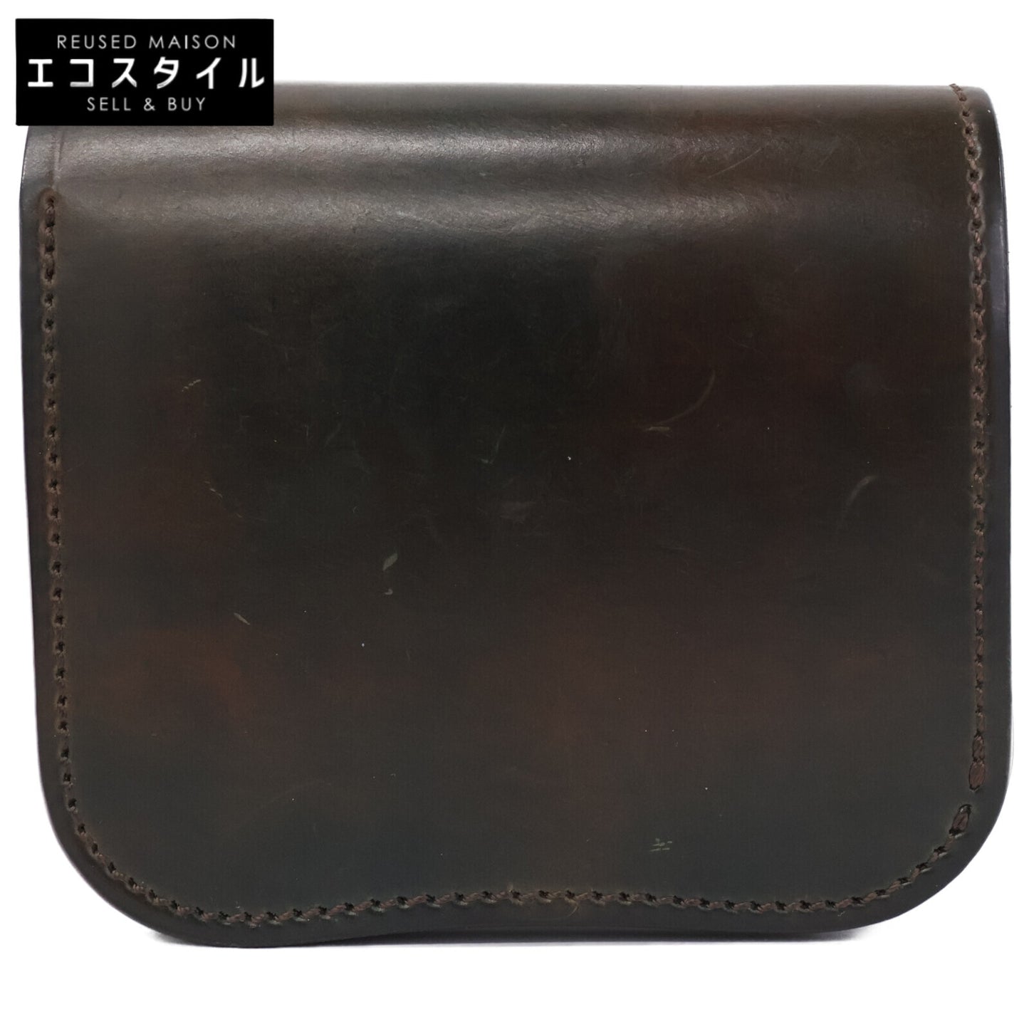 LAST CROPS ラストクロップス マーブルブラック ラフアウト HORWEEN社 シェルコードバン SPANKER I/スパンカーⅠ二つ折り財布 二つ折り財布（小銭入れあり）