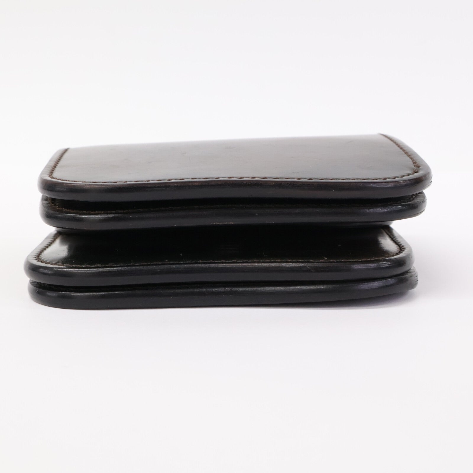LAST CROPS ラストクロップス マーブルブラック ラフアウト HORWEEN社 シェルコードバン SPANKER I/スパンカーⅠ二つ折り財布 二つ折り財布（小銭入れあり）