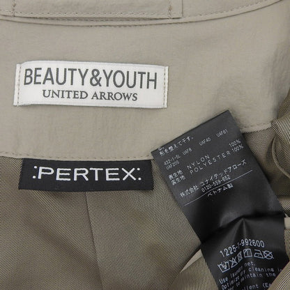 B&Y U-ARROWS ビューティーアンドユース ユナイテッドアローズ PERTEX ナイロン バルマカン コート 撥水 メンズ ベージュ XL コート