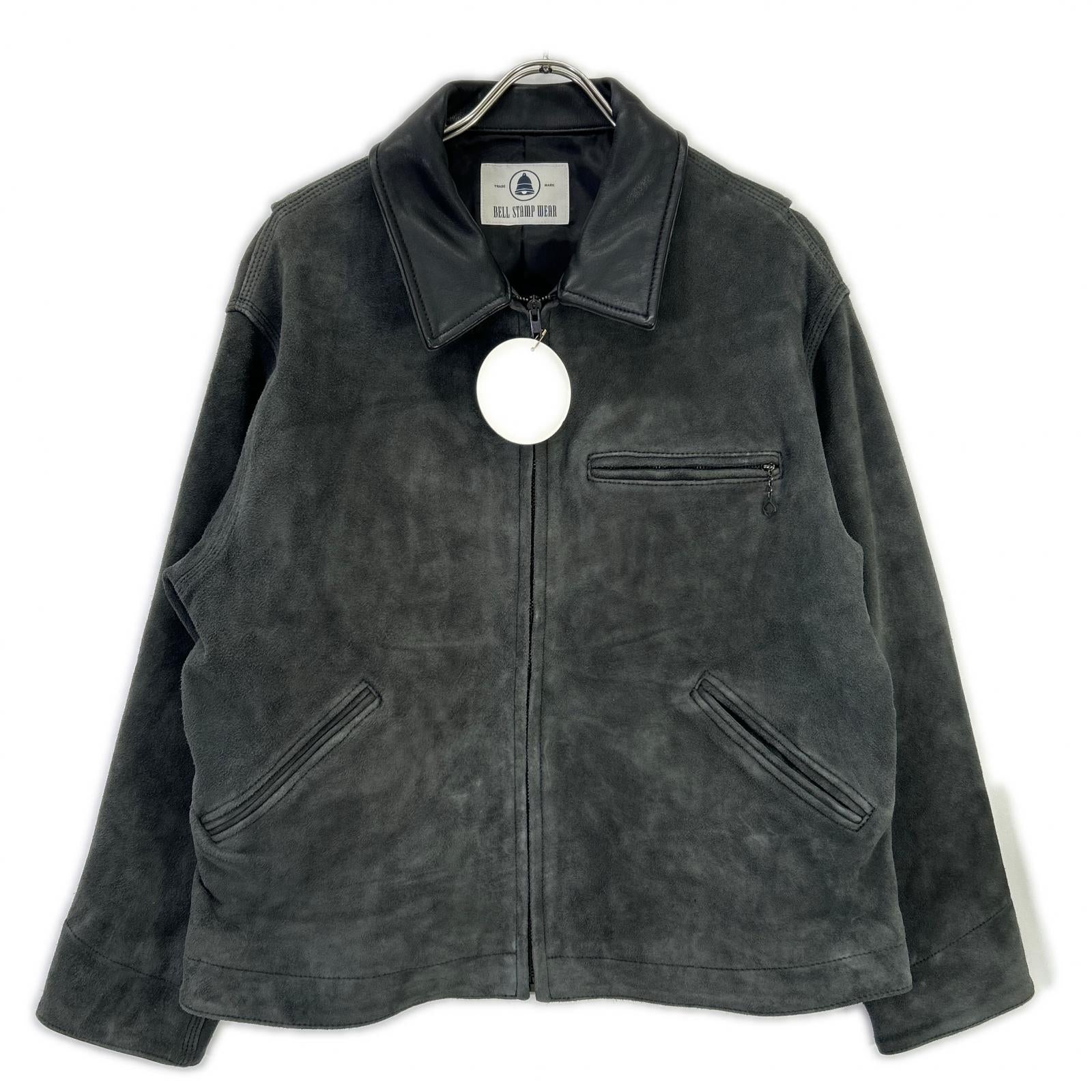 BELL STAMP WEAR 贝尔印章服饰 25S-BSW01 炭绿色山羊绒 CAR LOVE JAM 皮革拉链夹克 夹克