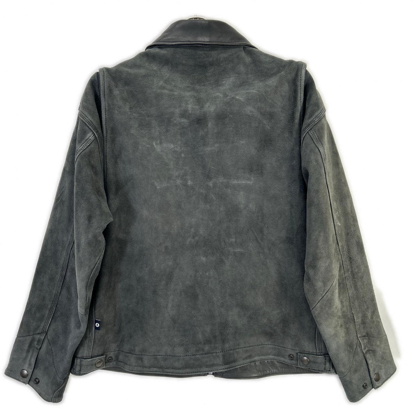 BELL STAMP WEAR 贝尔印章服饰 25S-BSW01 炭绿色山羊绒 CAR LOVE JAM 皮革拉链夹克 夹克