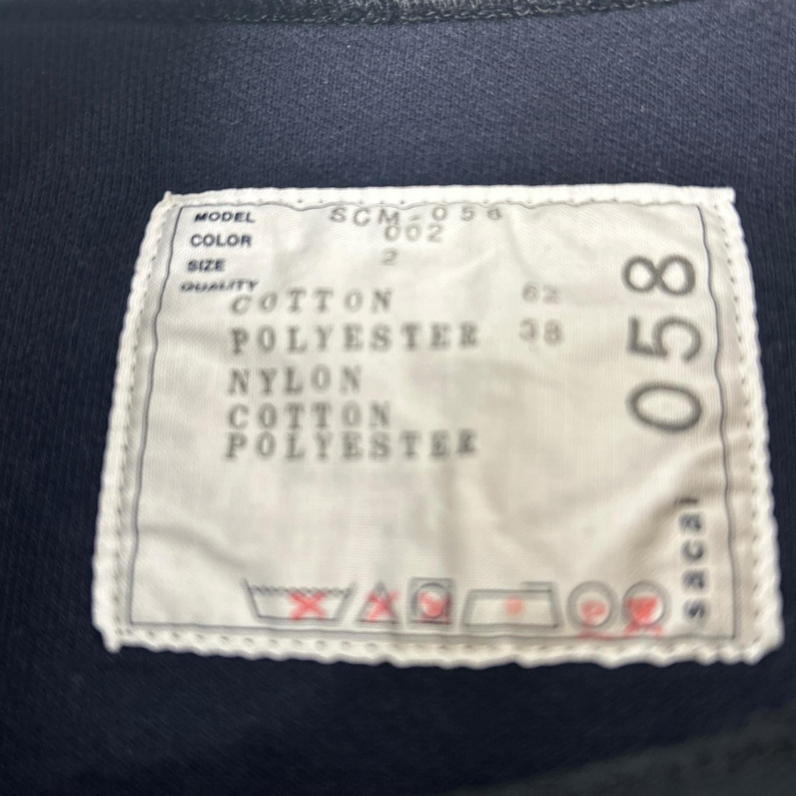 sacai サカイ 【24年製】SCM-058 Sweat Nylon Twill Pullover ドッキング スウェットシャツ トップス