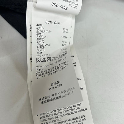 sacai サカイ 【24年製】SCM-058 Sweat Nylon Twill Pullover ドッキング スウェットシャツ トップス