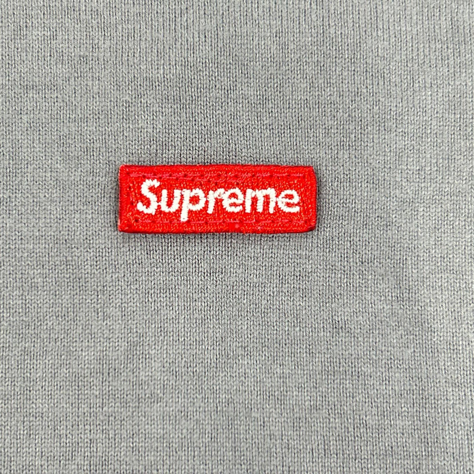 Supreme シュプリーム グレー Small Box L/S Tee スモールボックスロゴロングスリーブカットソー トップス