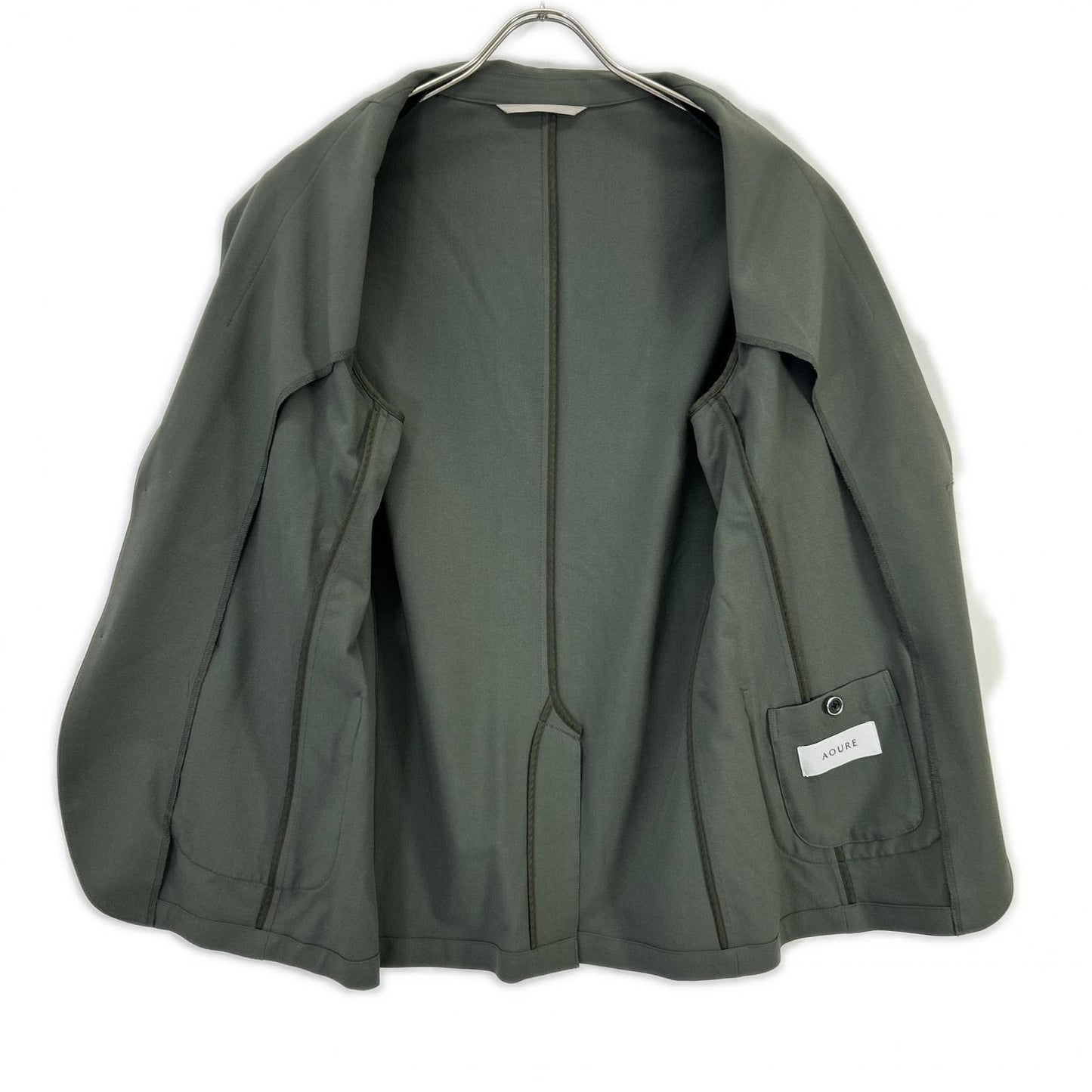 AOURE アウール AMFJ241013 カーキ MALPENSA JACKET 2Bシングルテーラードジャケット ジャケット